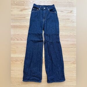 Levi's Dark Blue Ribcage Wide Leg Jean